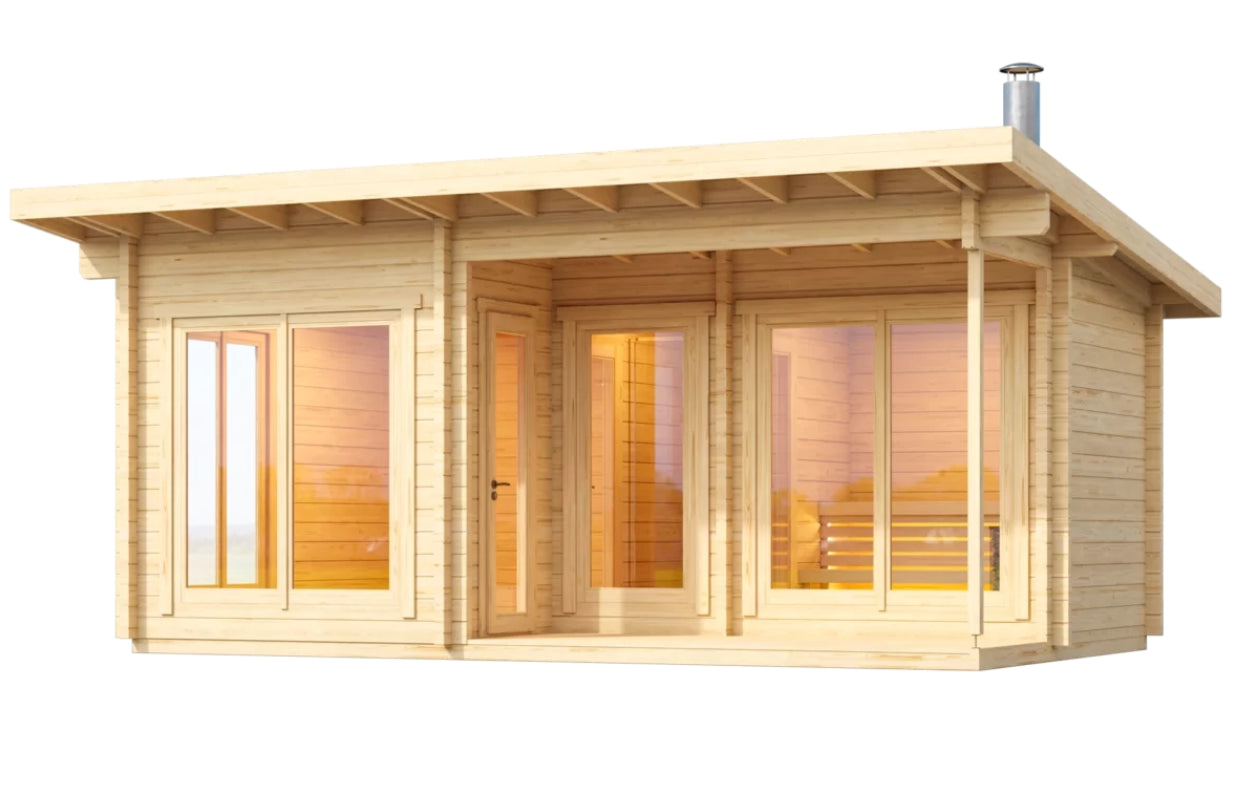 Hagen - log outdoor sauna for 3 people