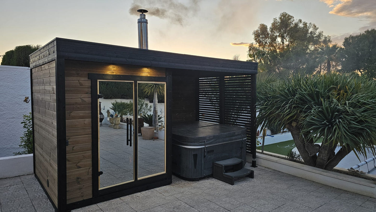 Leil® Patio S Plus - outdoor sauna for 4 people