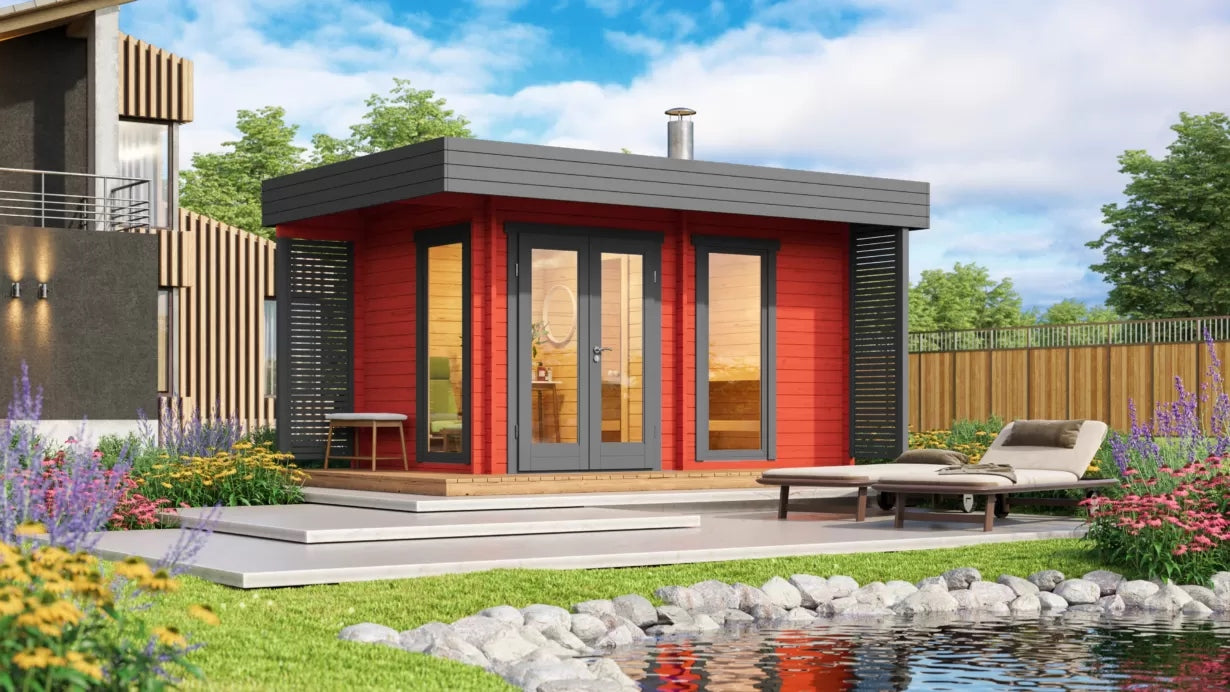 Leil® Reval - log outdoor sauna for 4 people