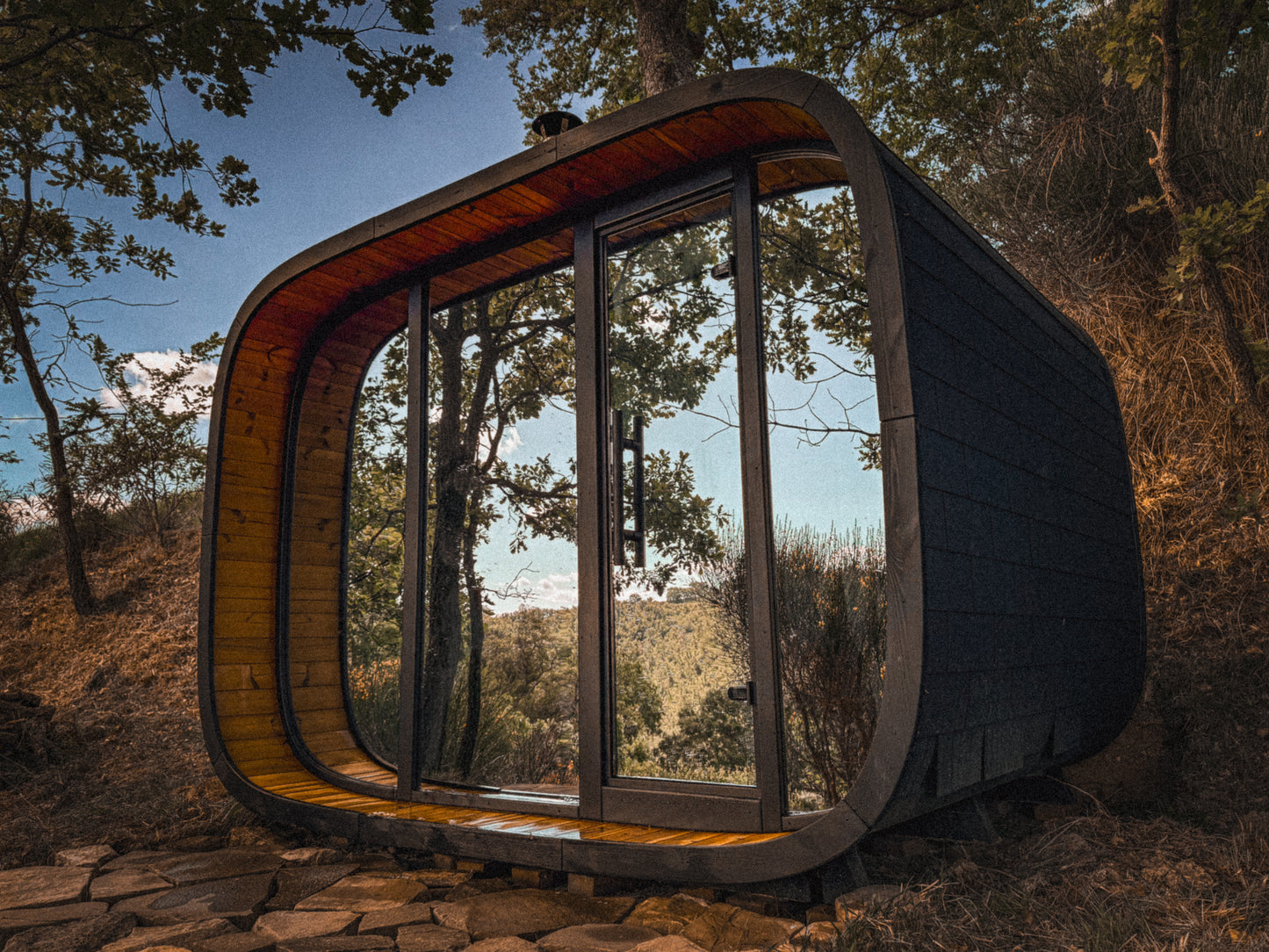 Leil® Round Cube Double sauna - 5 people