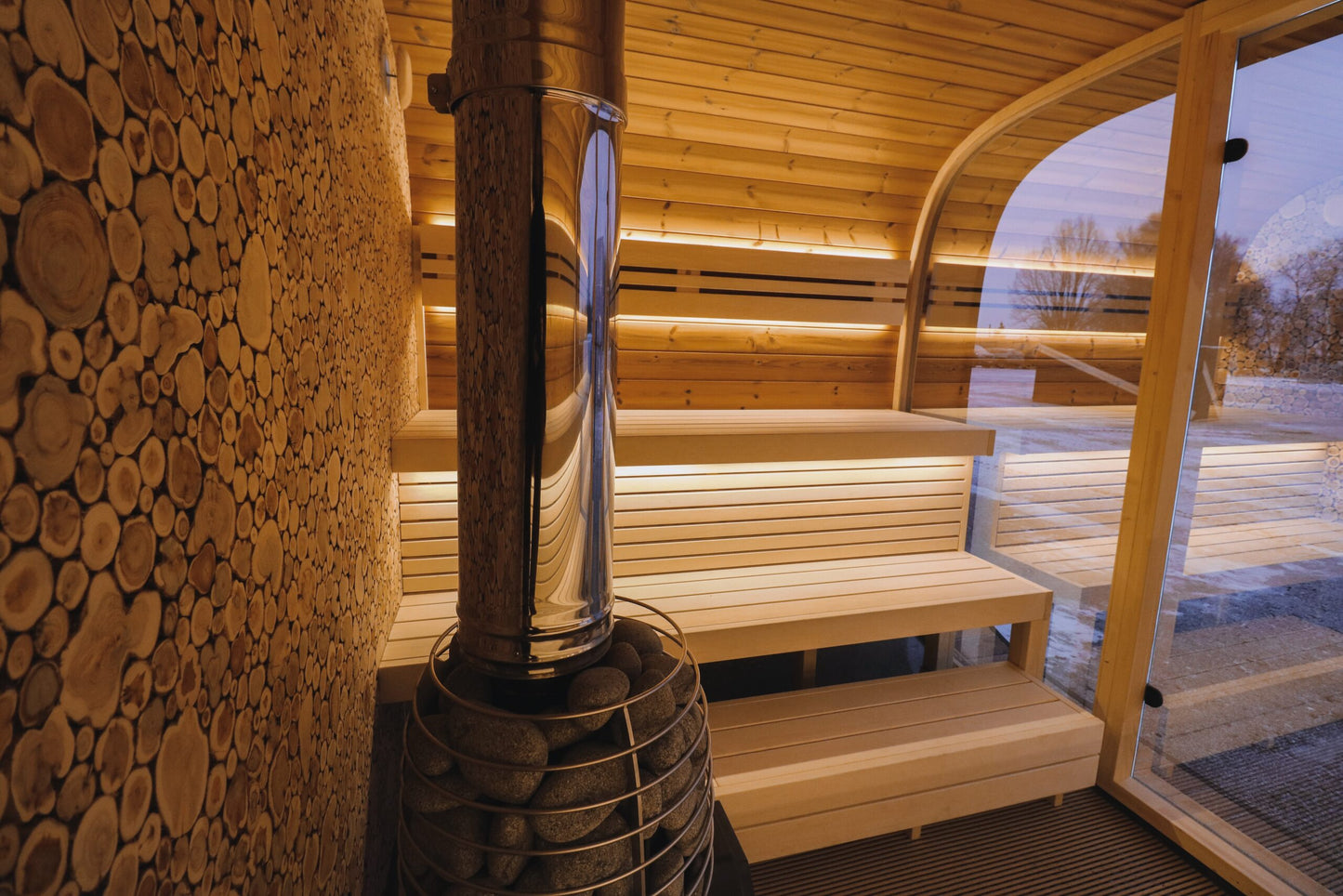 Leil® Round Cube Single sauna - 8 people