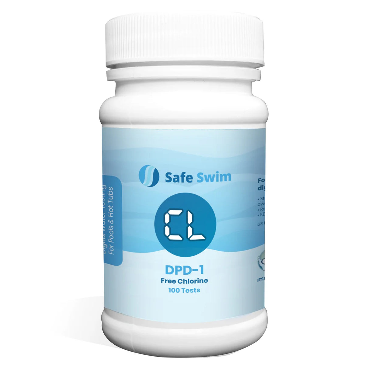 Safe Swim® reagent - Free Chlorine (DPD-1) - 100 strips