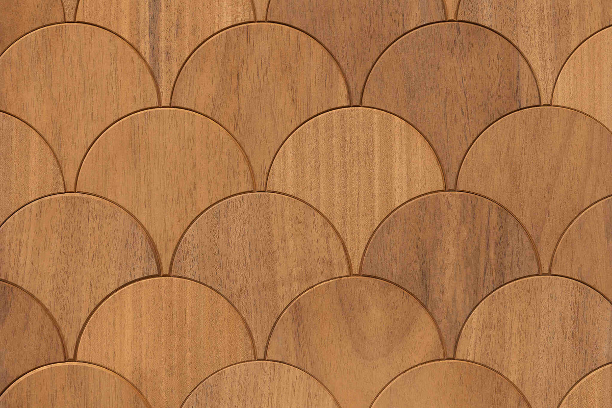 Fish scale wooden panels