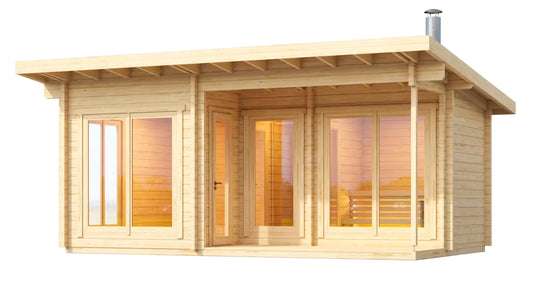 Hagen - log outdoor sauna for 3 people