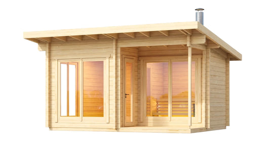 Hagen Mini - log outdoor sauna for 3 people