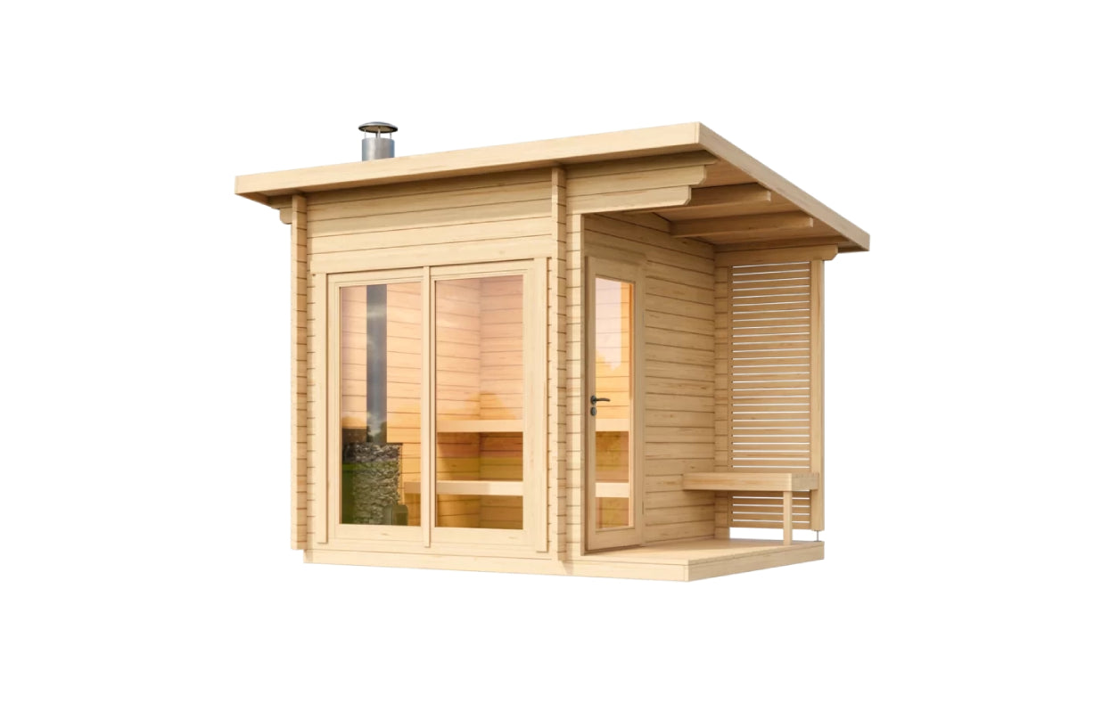 Leil® Halden S - log outdoor sauna for 3 people