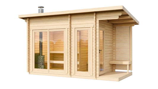 Halden M - log outdoor sauna for 3 people