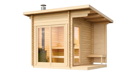Halden S - log outdoor sauna for 3 people