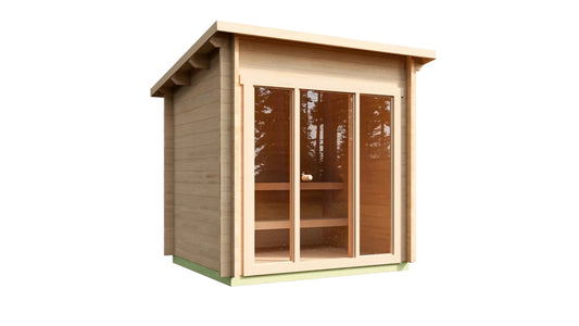 Halden XXS - log outdoor sauna for 3 people