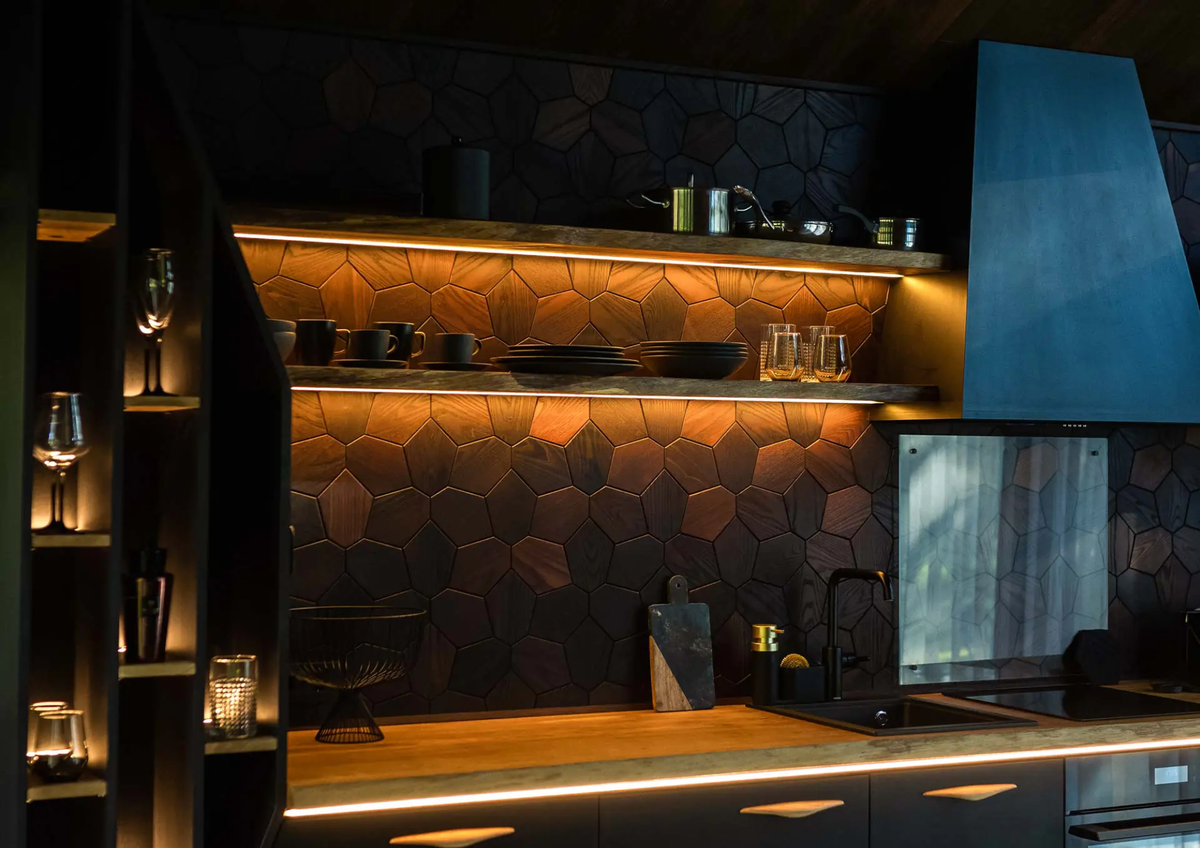 Hexagon wooden panels