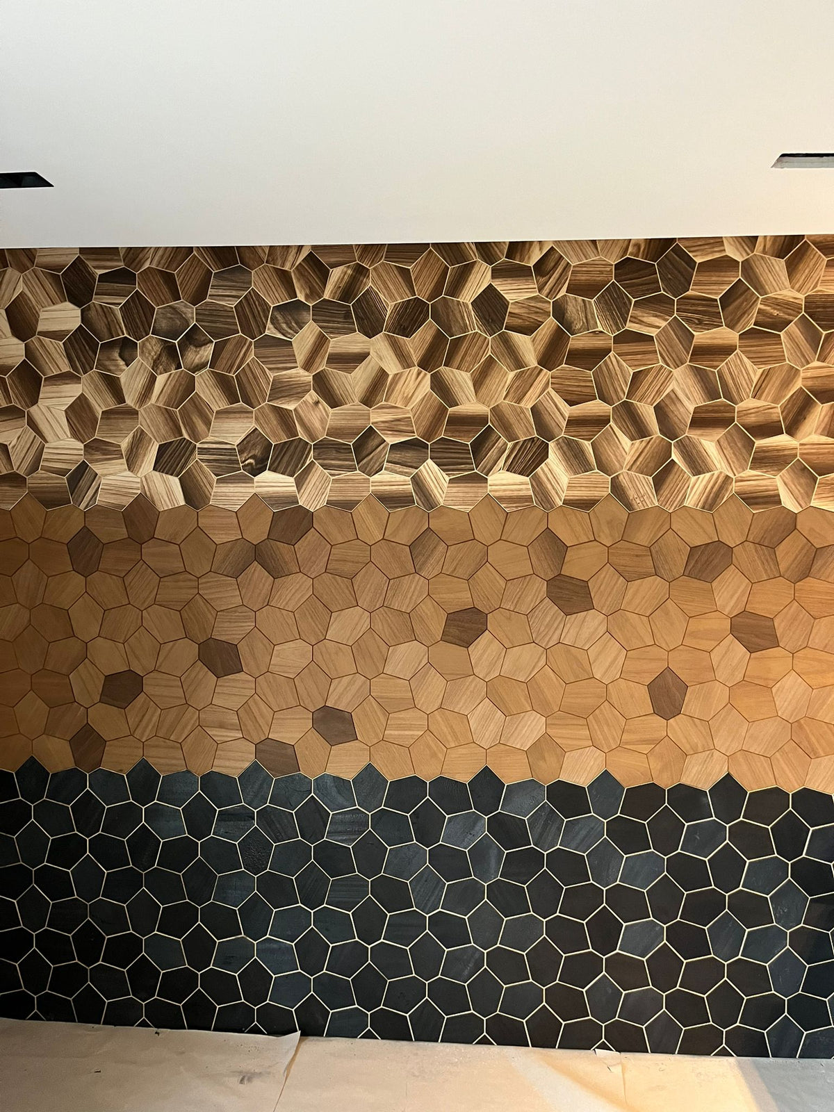 Hexagon wooden panels