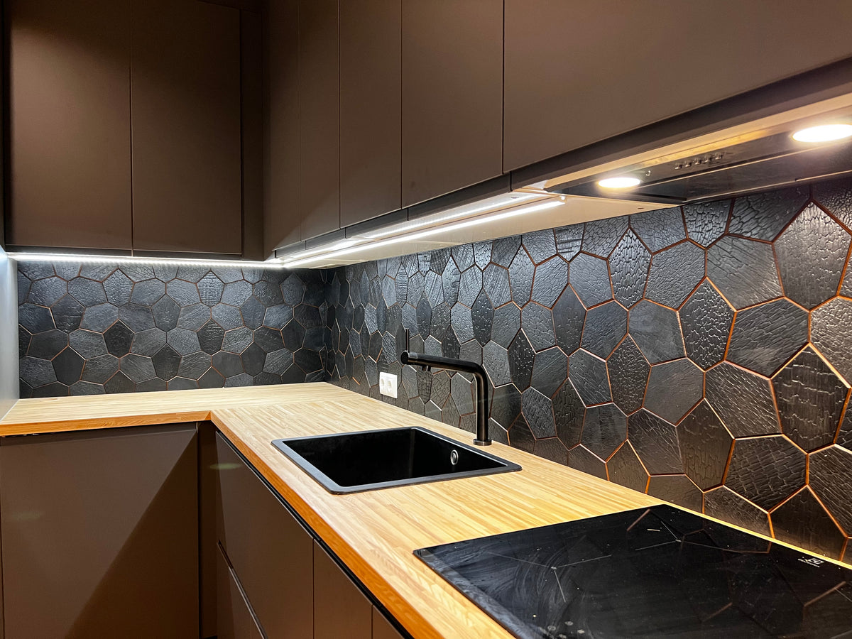 Hexagon wooden panels