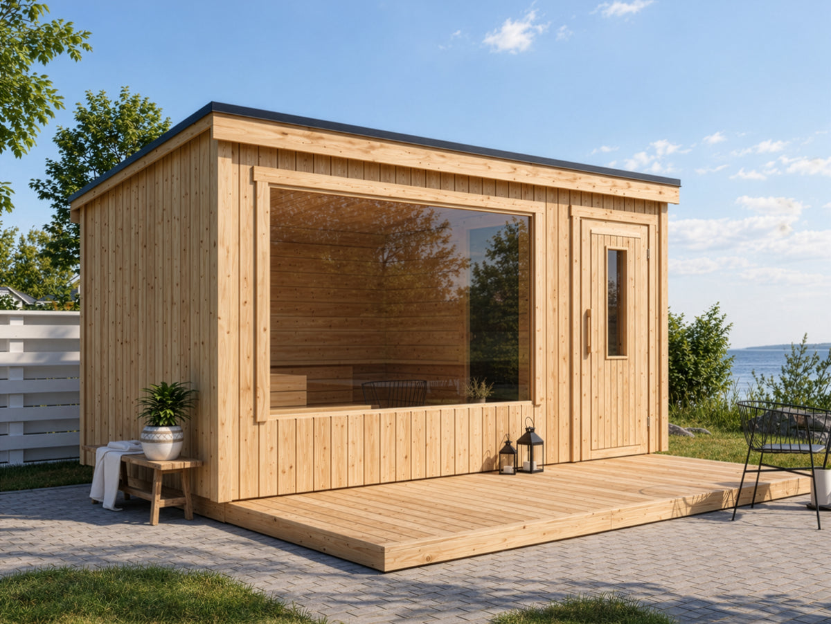 Kalle L - outdoor sauna for 5 people with lounge room