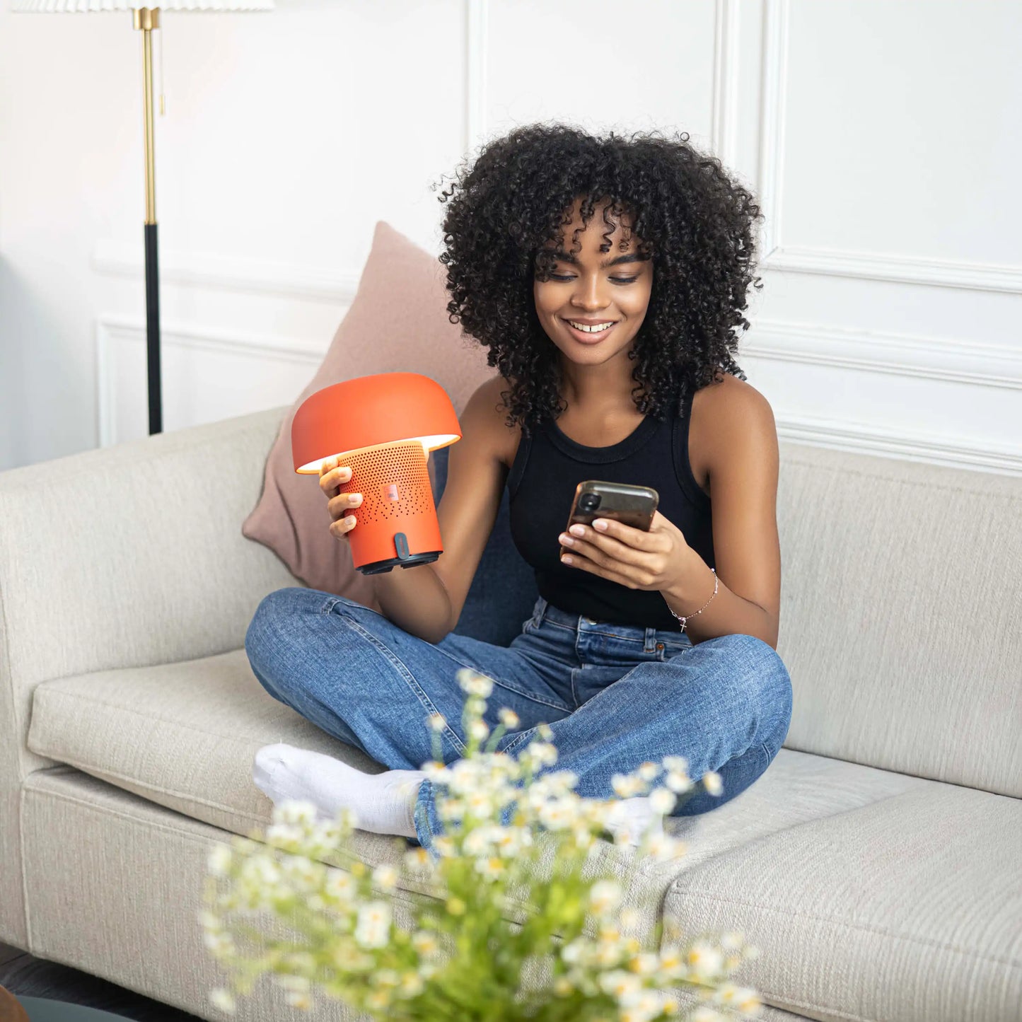 Sensa PLAY Bluetooth speaker lamp - Orange