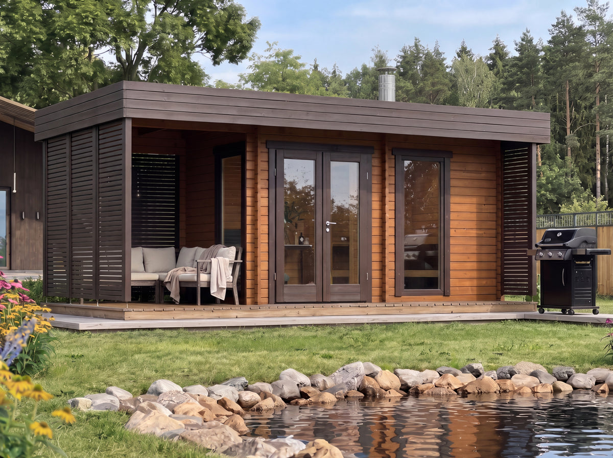 Reval Plus - log outdoor sauna for 4 people