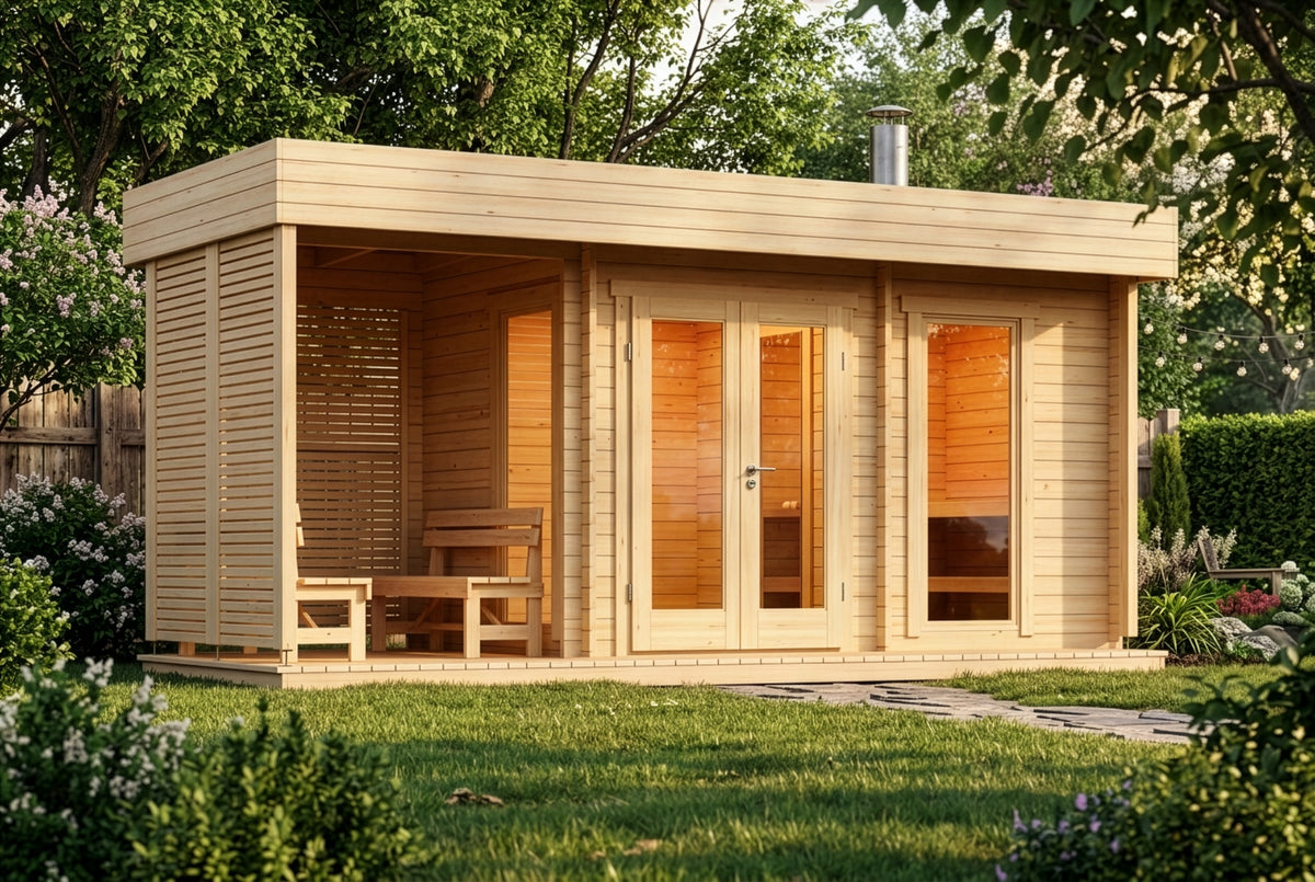 Reval Plus - log outdoor sauna for 4 people