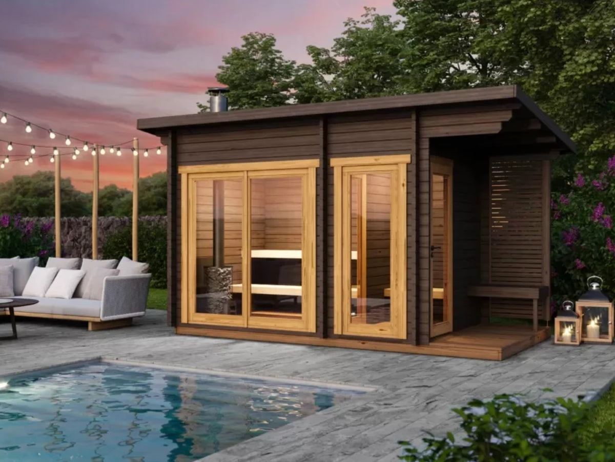 Halden M - log outdoor sauna for 3 people