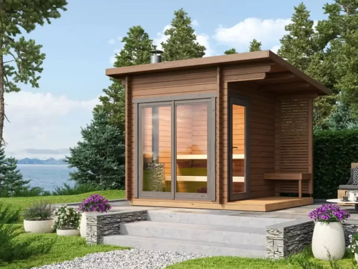 Halden S - log outdoor sauna for 3 people