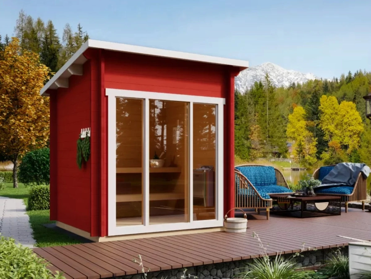 Halden XXS - log outdoor sauna for 3 people