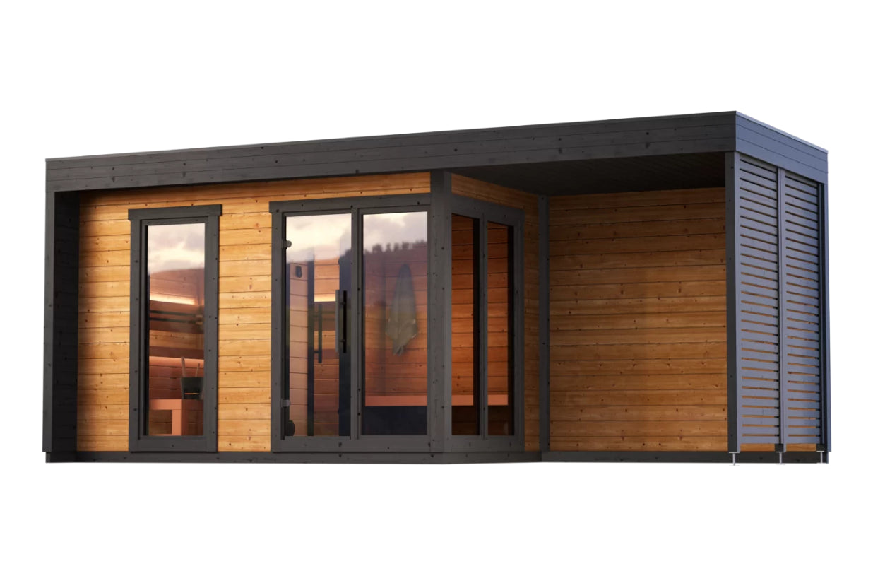 Leil® Patio L Plus - outdoor sauna for 5 people