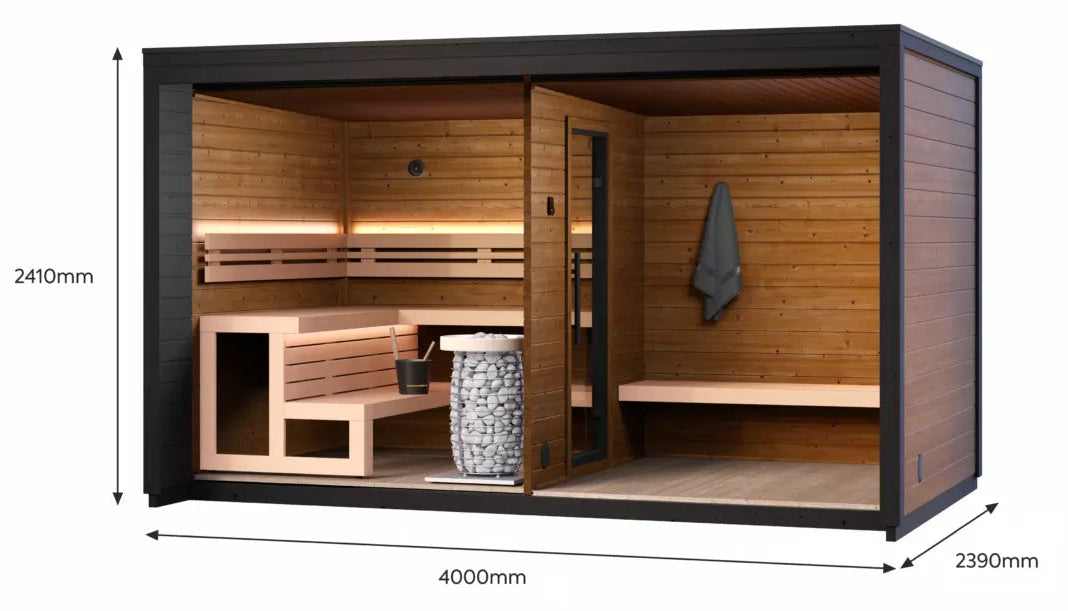 Patio L - outdoor sauna for 5 people