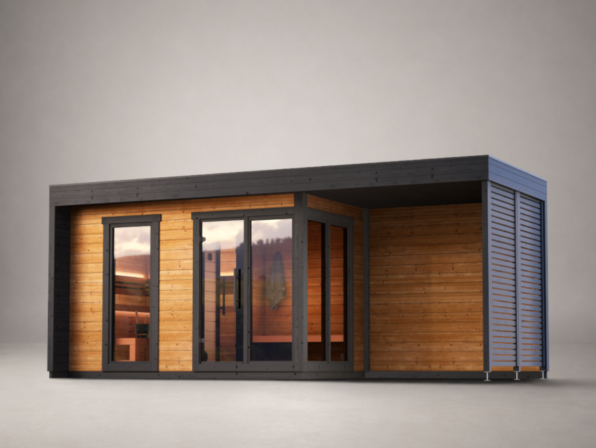 Leil® Patio L Plus - outdoor sauna for 5 people