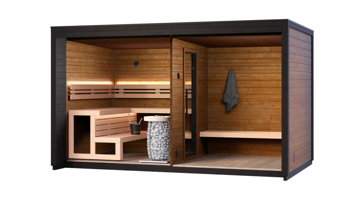 Patio L - outdoor sauna for 5 people