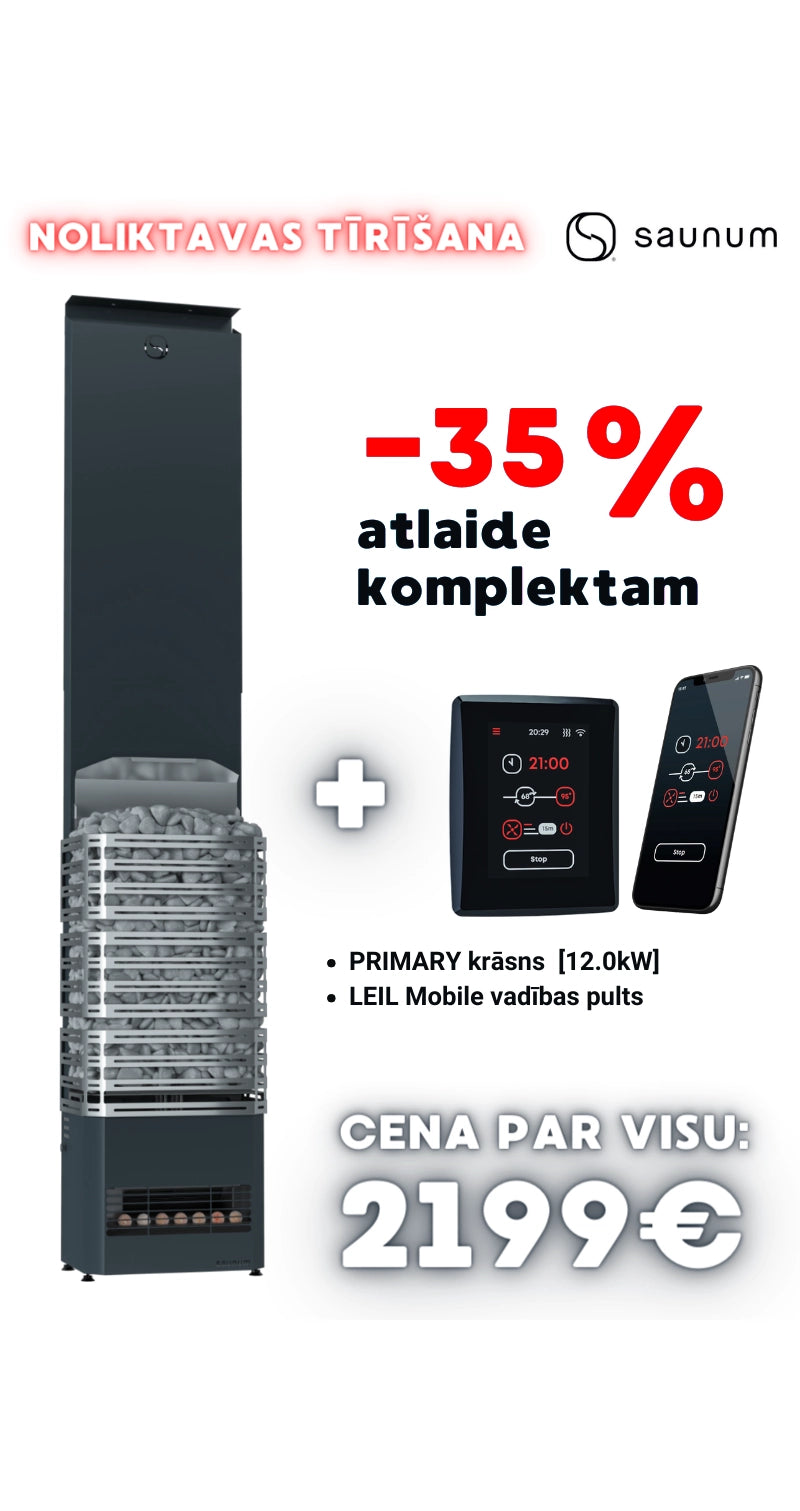 Discount Set - Saunum Primary (grating 12kW) + LEIL Mobile touch panel