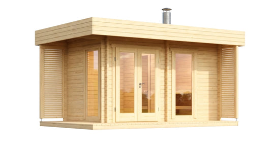 Reval - log outdoor sauna for 4 people