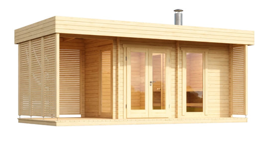 Reval Plus - log outdoor sauna for 4 people