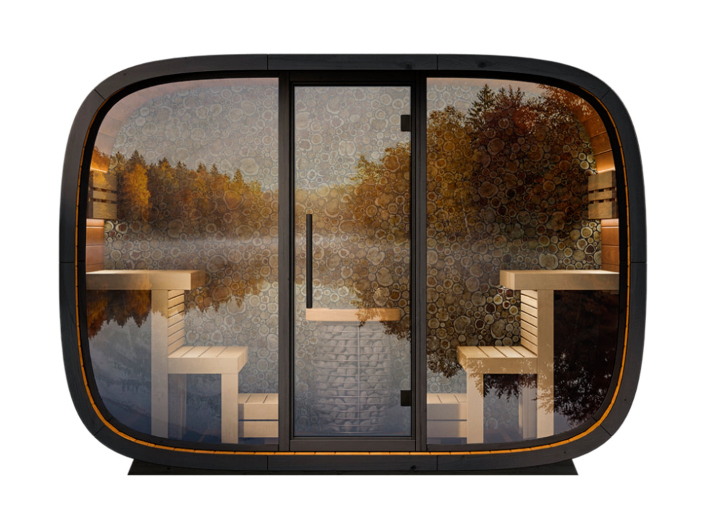 Leil® Round Cube Single sauna - 8 people