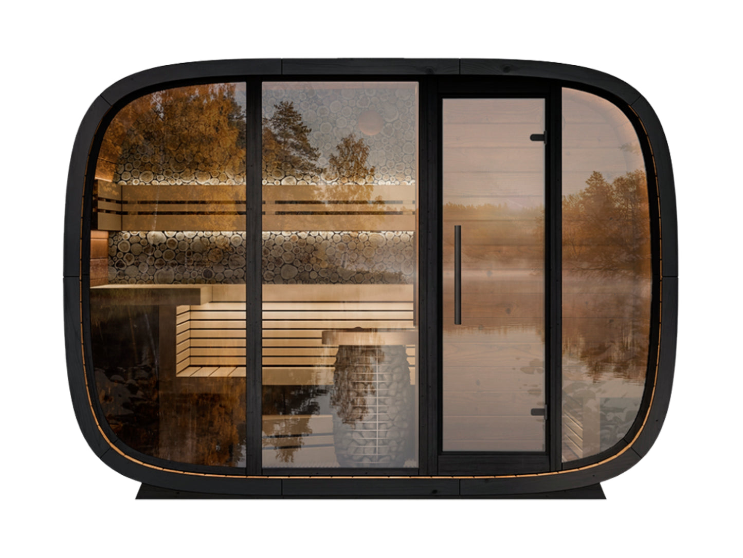 Leil® Round Cube Double sauna - 5 people