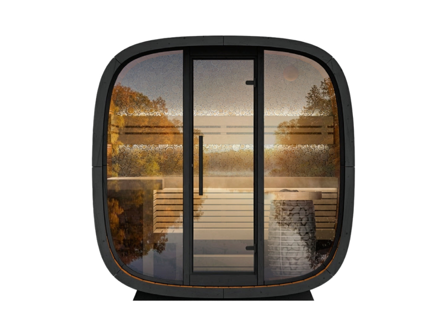 Leil® Round Cube Mini sauna - 5 people