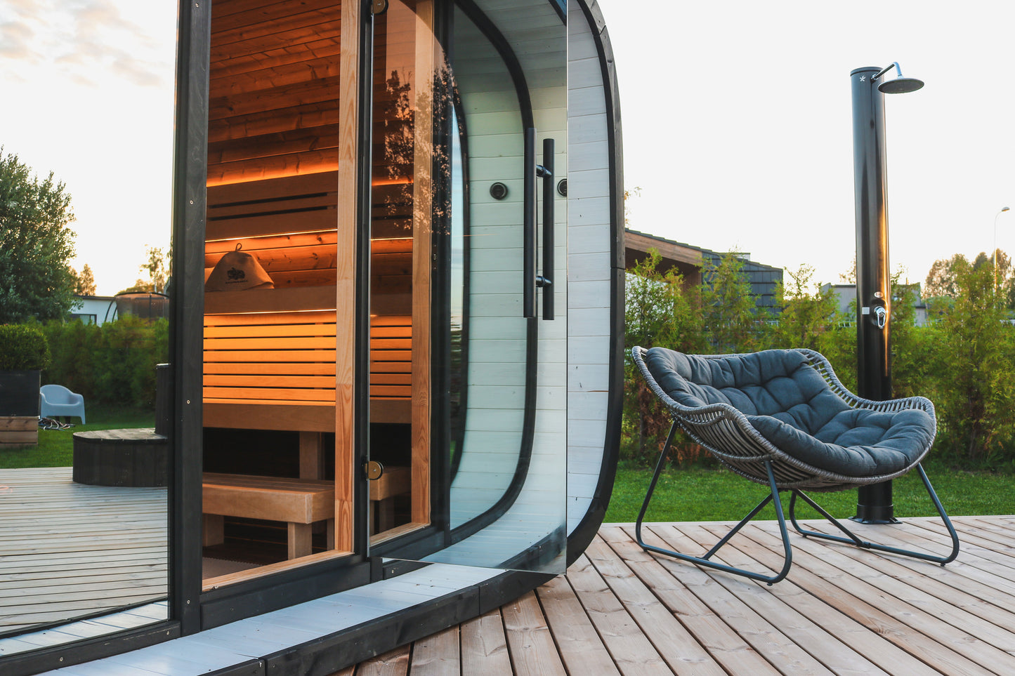 Leil® Round Cube Single sauna - 8 people