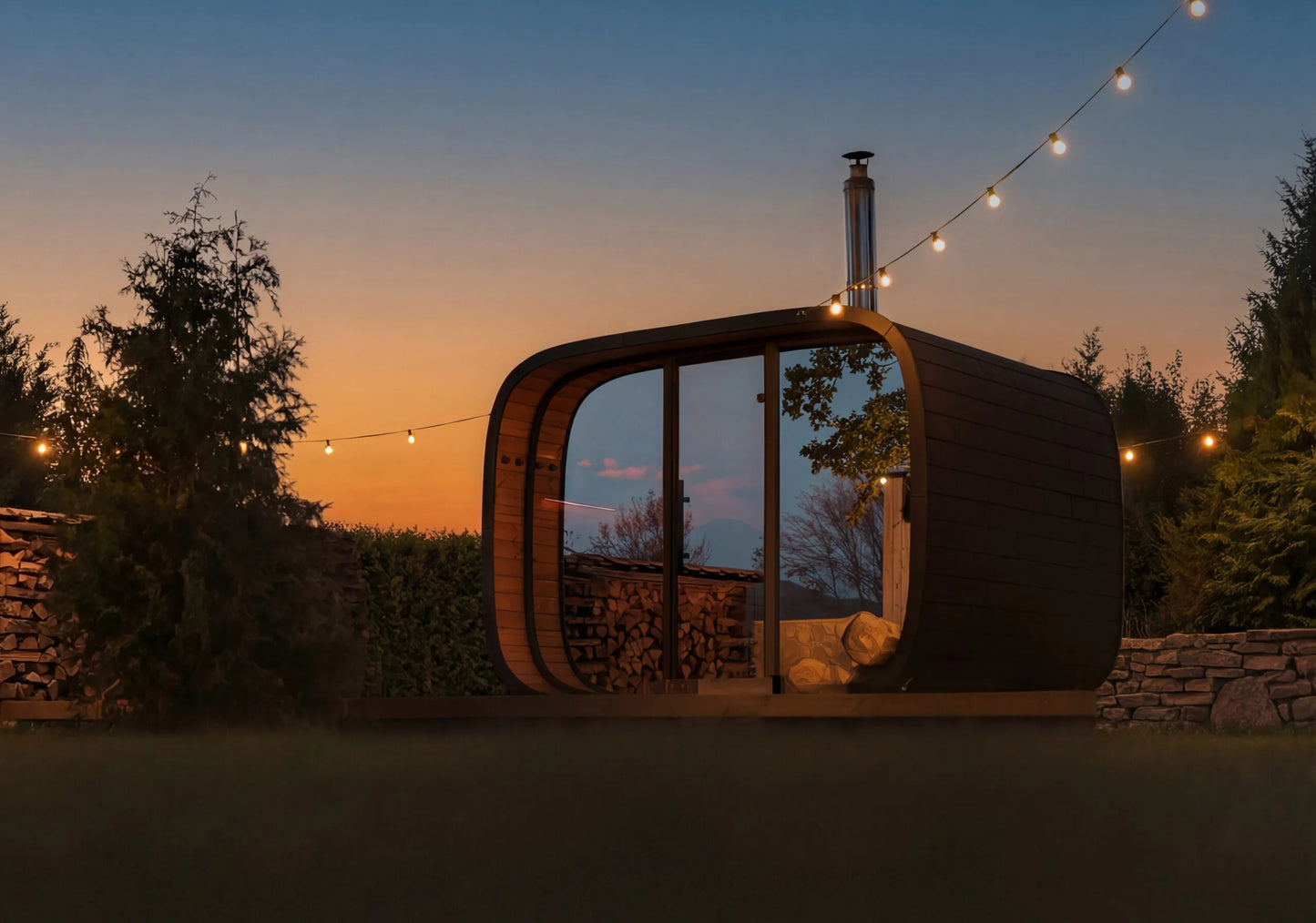 Leil® Round Cube Single sauna - 8 people