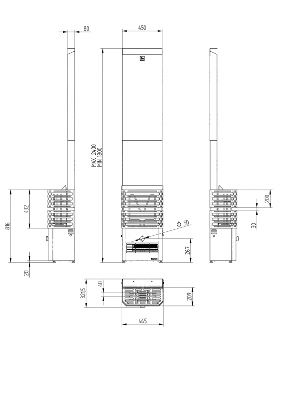 Autumn Discount Set - Saunum Experience (closed cover, 3.6 - 6kW) + LEIL touch panel