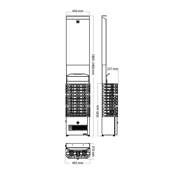 Discount Set - Saunum Primary (grating 12kW) + LEIL Mobile touch panel