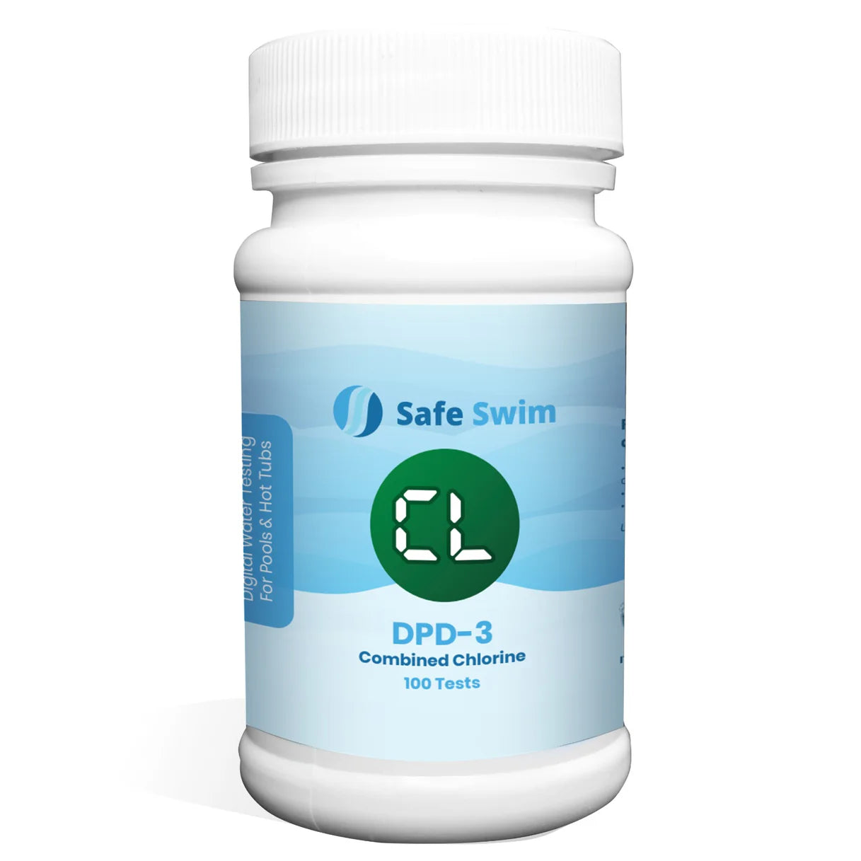 Safe swim combined chlorine reagent strips to test water in hot tubs and pools
