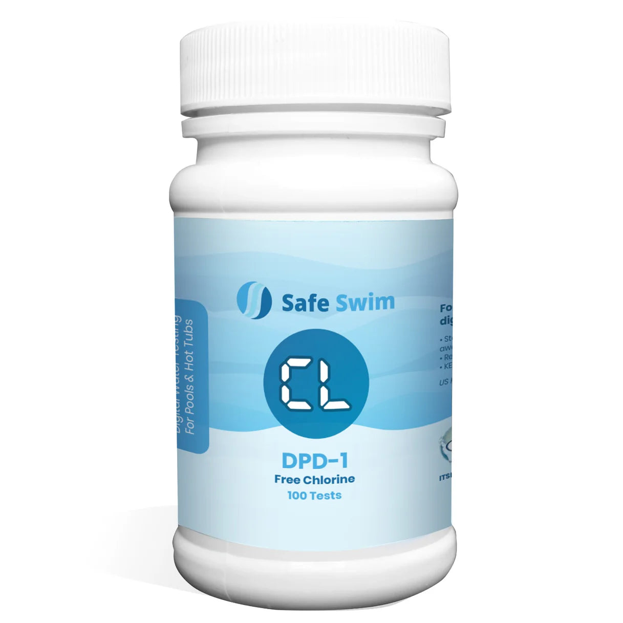 Safe Swim® reagent - Free Chlorine (DPD-1) - 100 strips