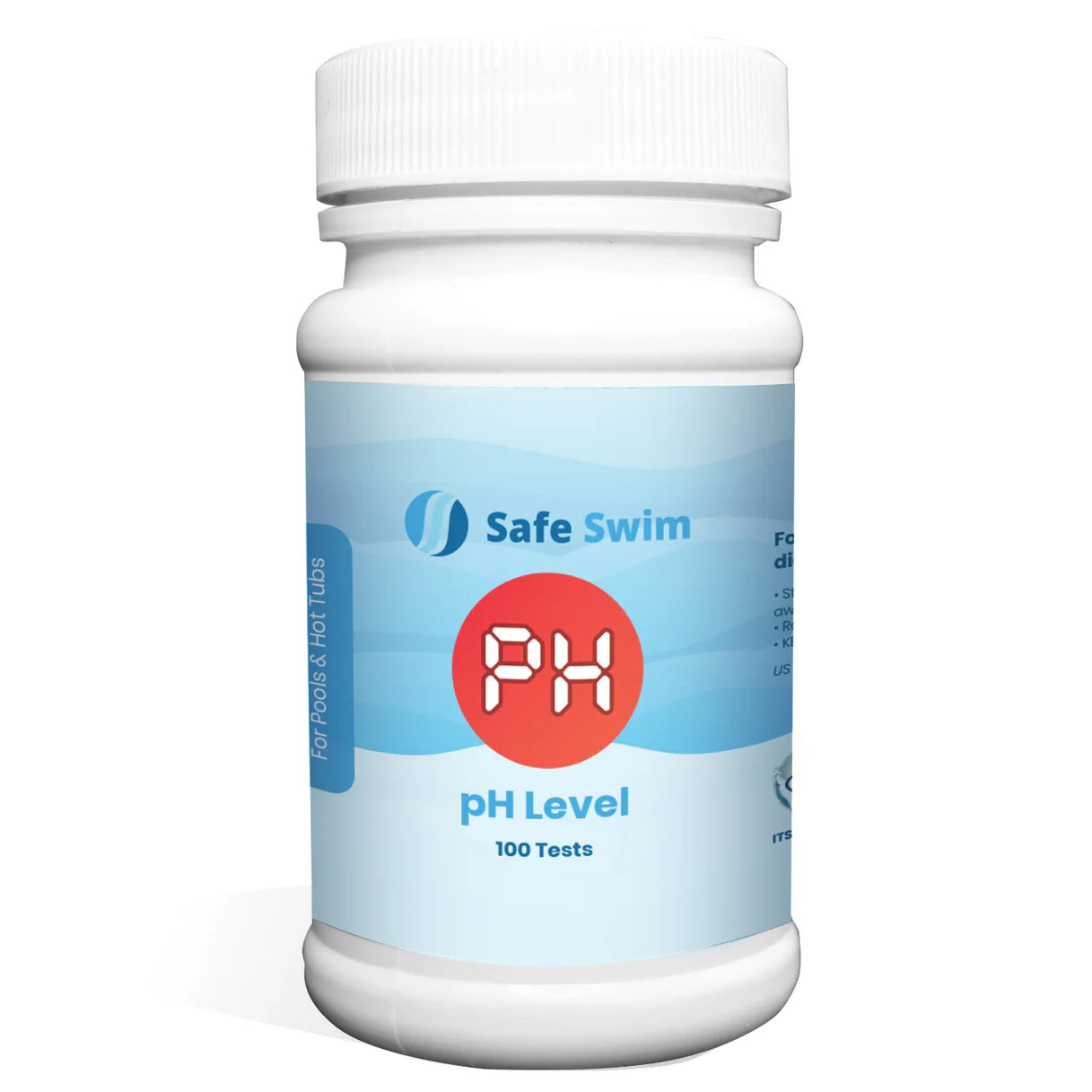 Safe Swim reagent strips to test water pH