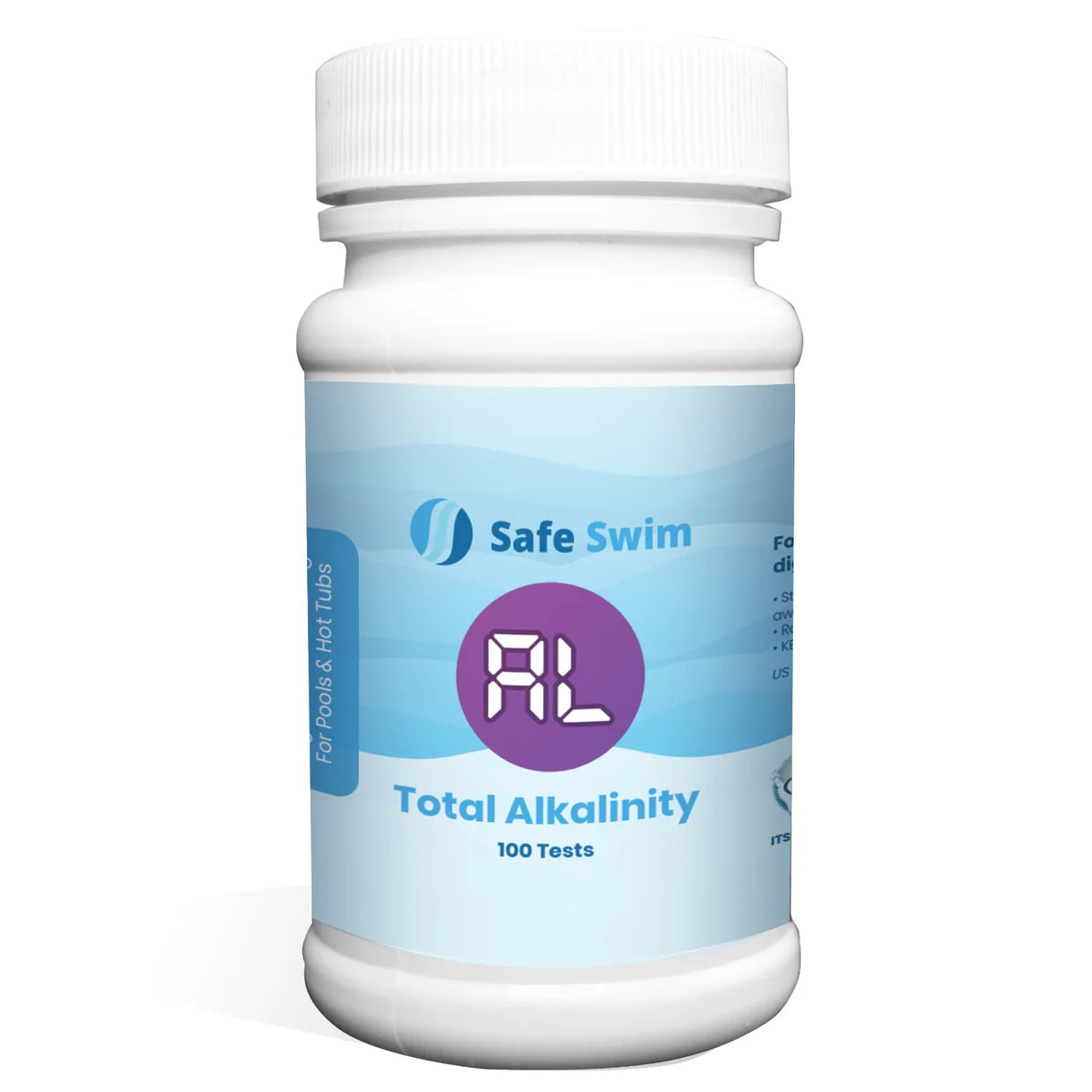 Safe Swim total alkalinity reagent strips to test water stability