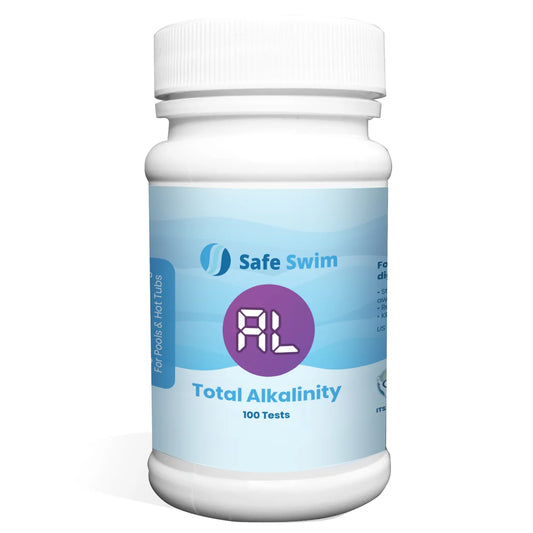 Safe Swim total alkalinity reagent strips to test water stability