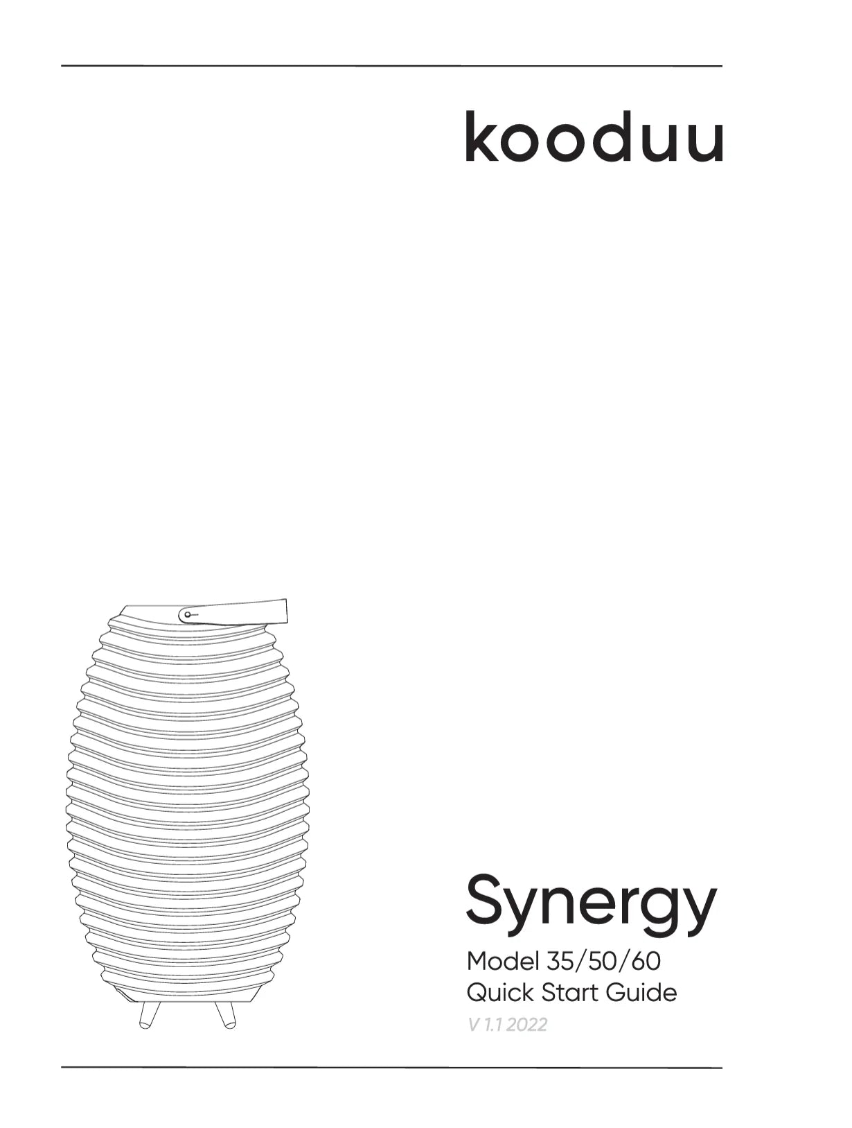 Manual title for Kooduu Synergy lamps models 