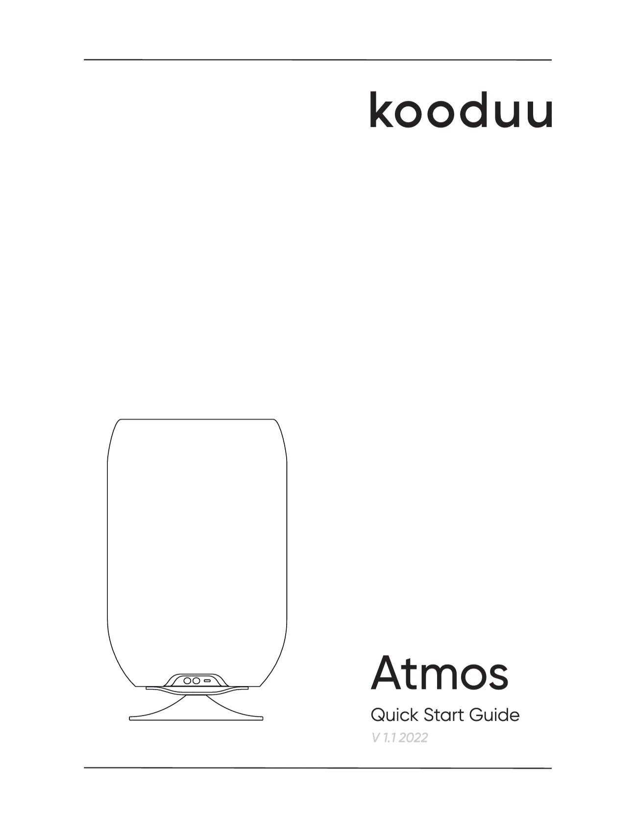 Manual title for Kooduu Atmos lamps models 