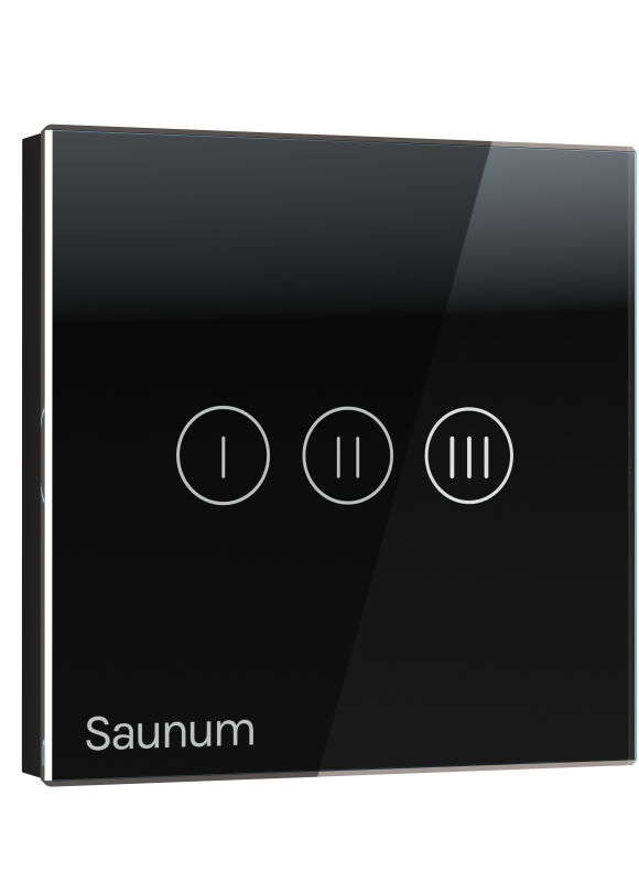 Saunum Base S: WALL-INTEGRATED climate control + touch switcher