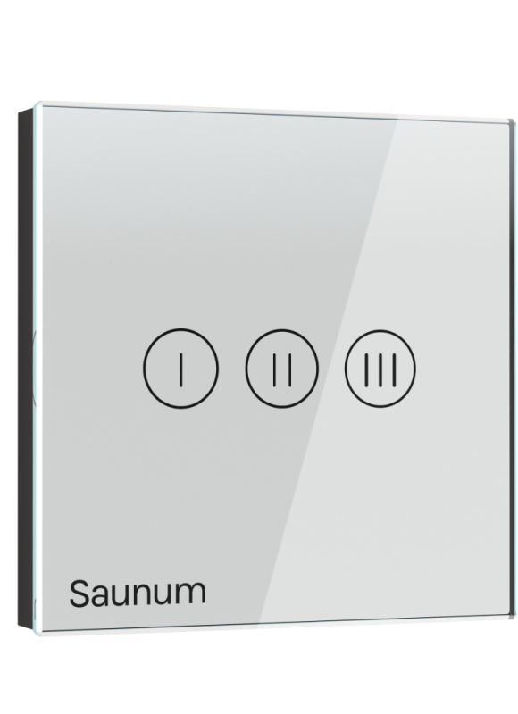 Saunum Base S: WALL-INTEGRATED climate control + touch switcher