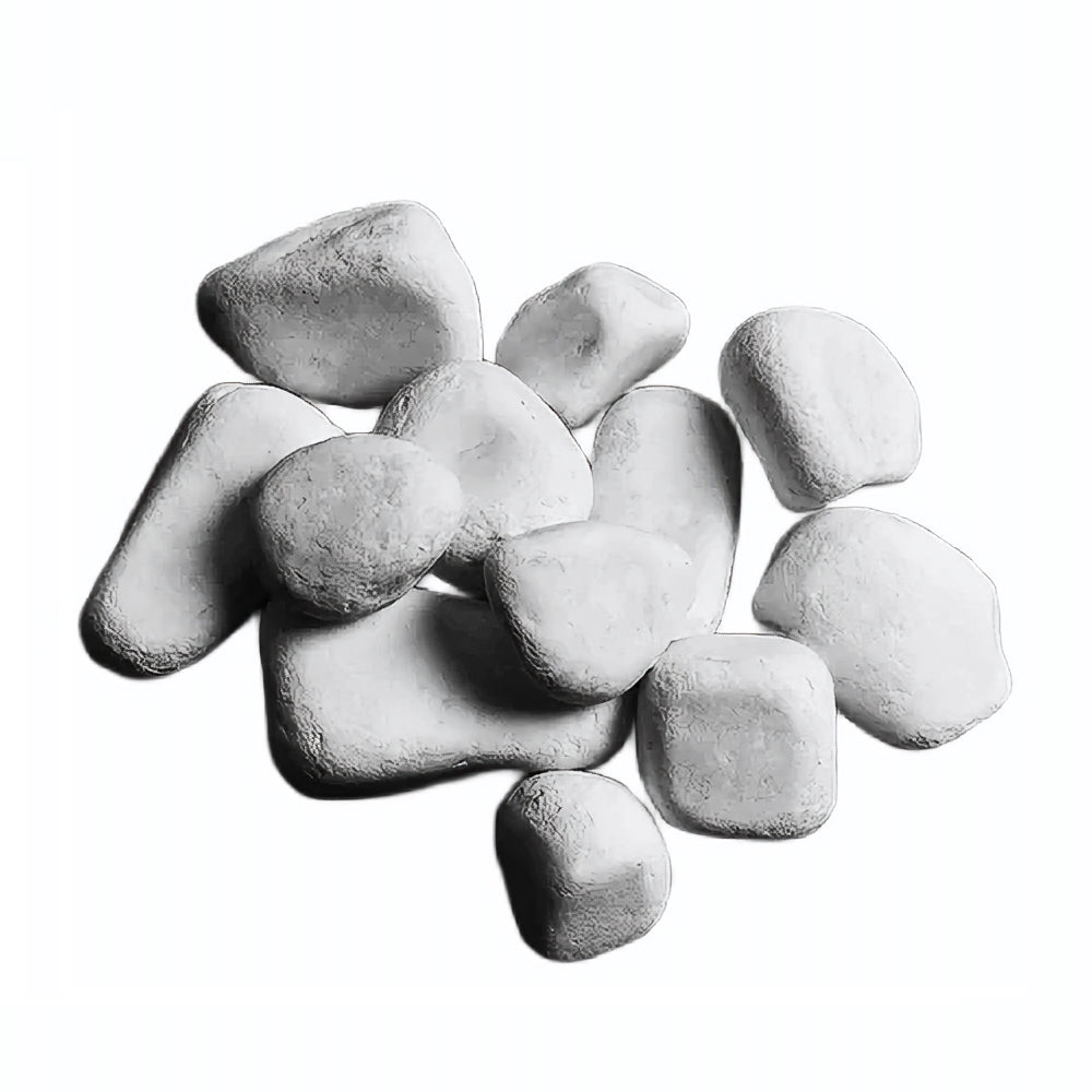 Decorative white stones - 10kg (Ø5-8cm)