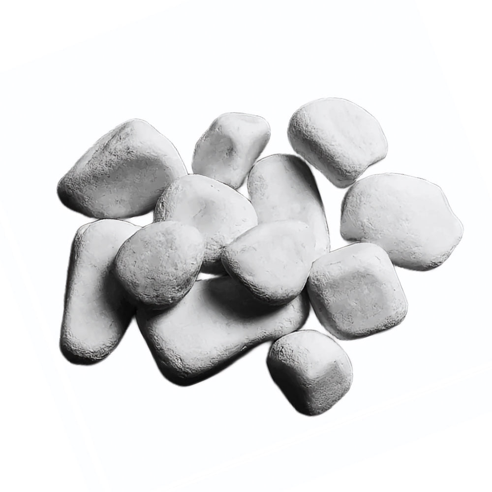 Decorative white stones - 10kg (Ø5-8cm)