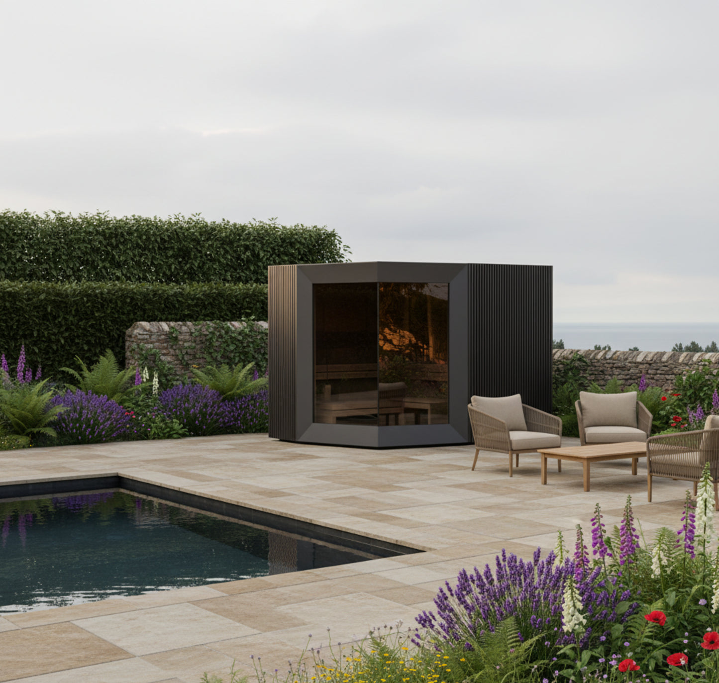 Zermatt - outdoor sauna for 5 people