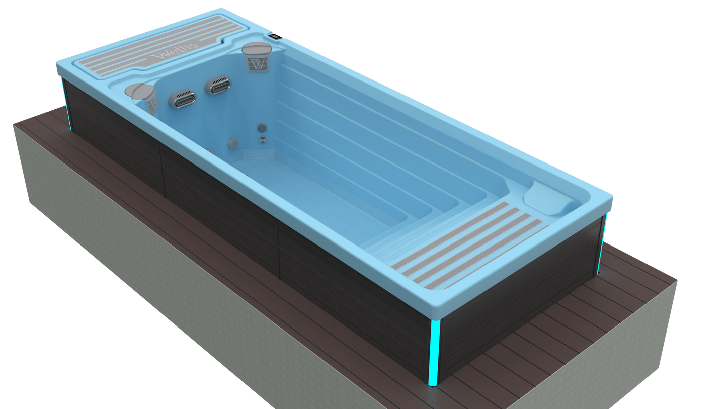 Beach Club swimming pool with counter current system